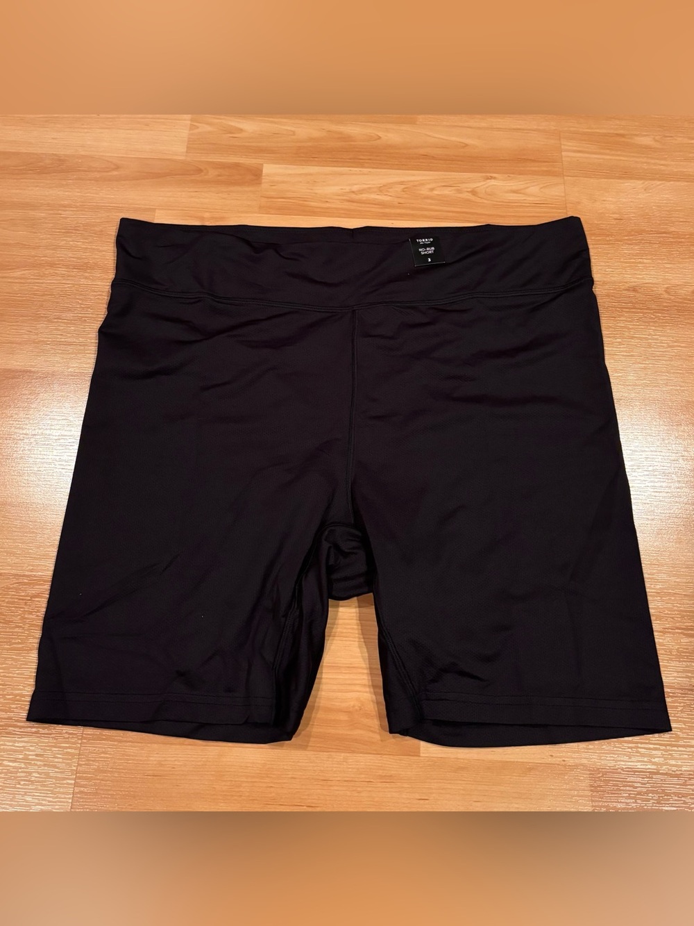 Torrid Black Breathe Mid Rise No Rib Shorts